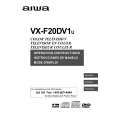 AIWA VX-F20DV1 Instrukcja Obsługi